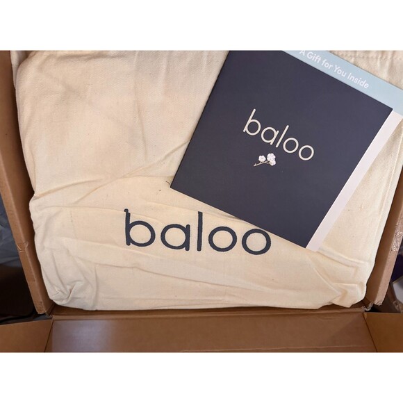 Baloo Weighted Blanket for Adults 12 lb Throw Pebble White, 42"x72" - Picture 4 of 4